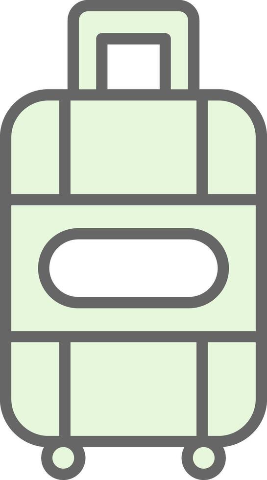 Suitcase Fillay Icon Design vector