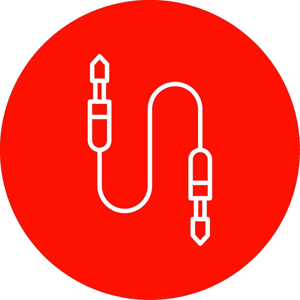 Auxiliary Cable Multi Color Circle Icon vector