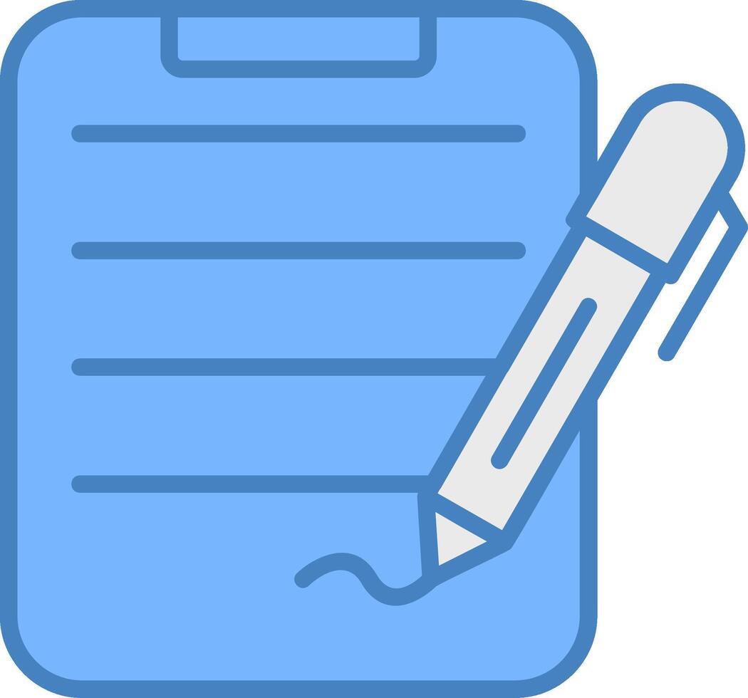 Notepad Line Filled Blue Icon vector