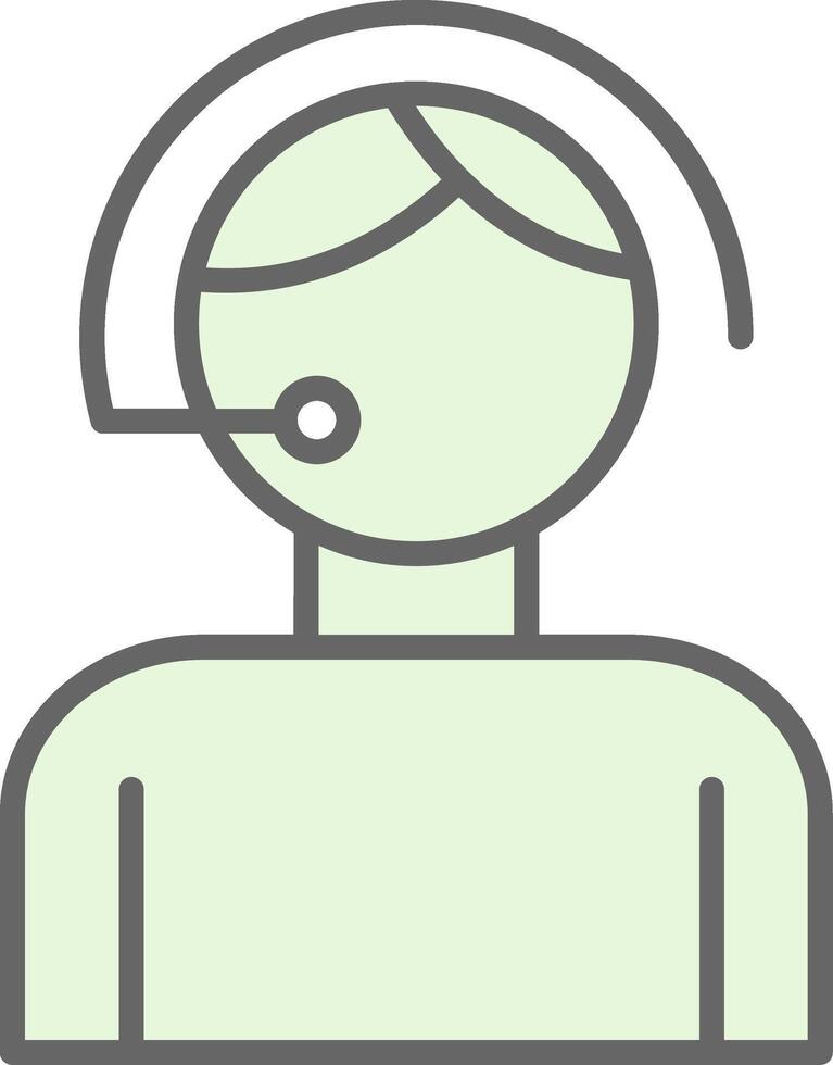 Call Center Agent Fillay Icon Design vector
