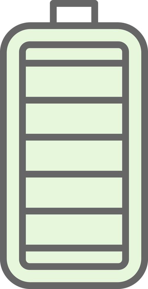 Battery Fillay Icon Design vector