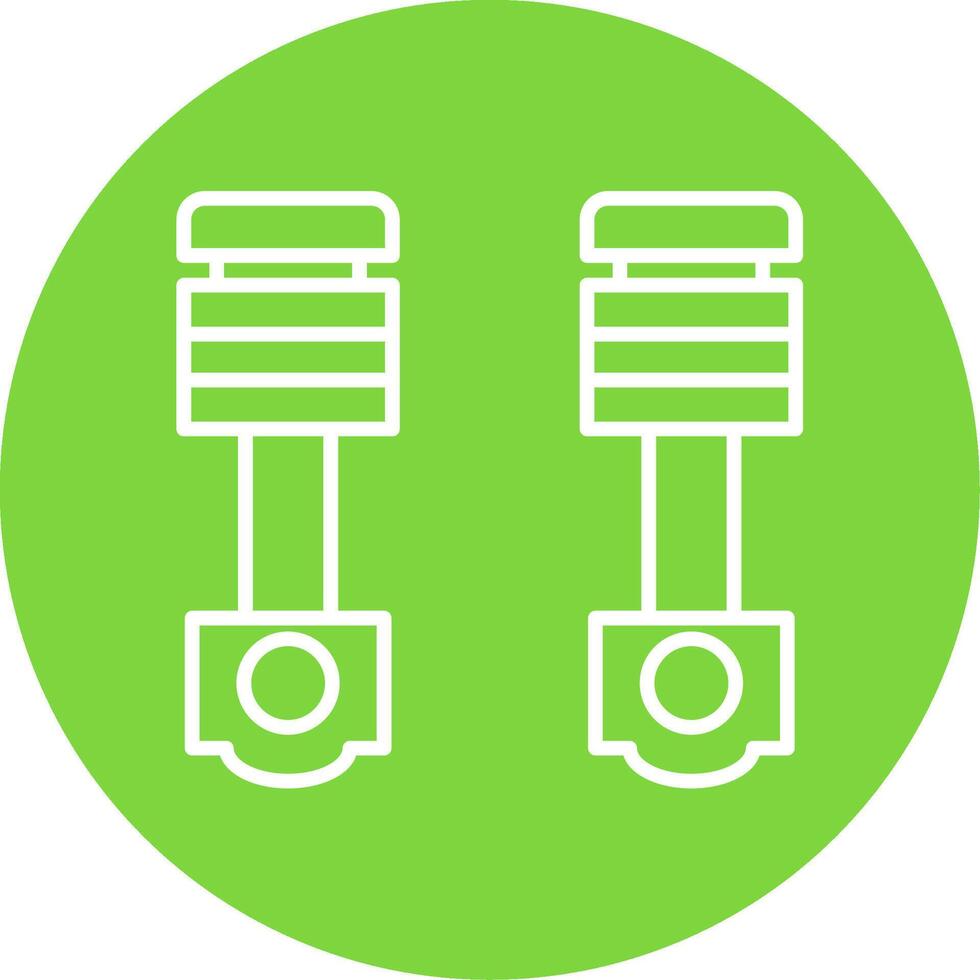 Pistons Multi Color Circle Icon vector