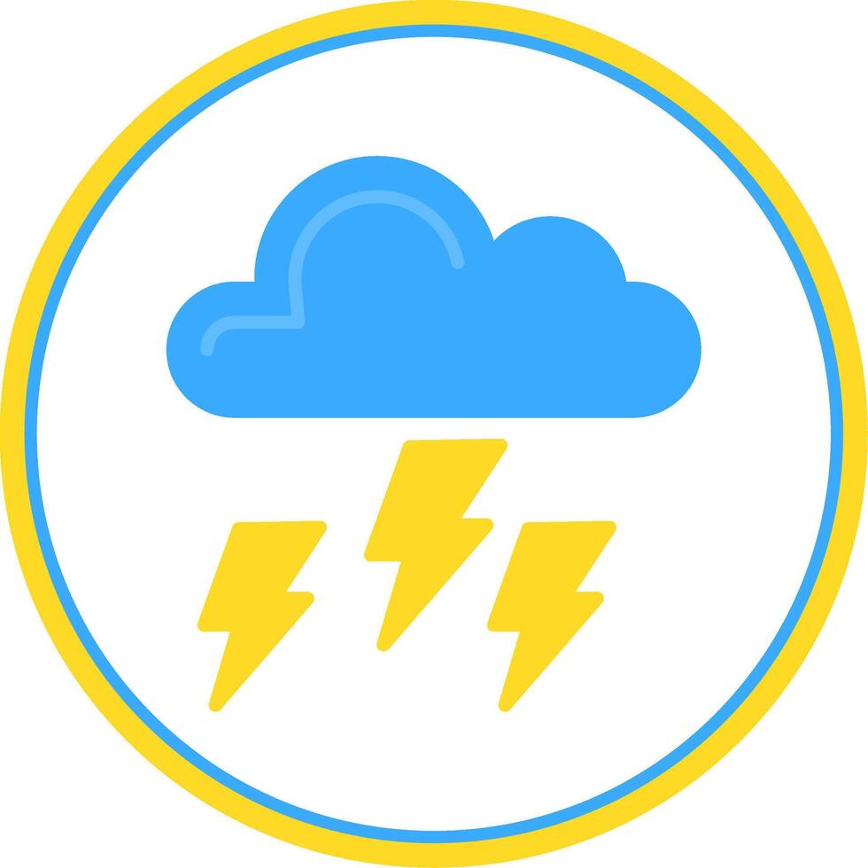 Lightning Flat Circle Icon 43607620 Vector Art at Vecteezy