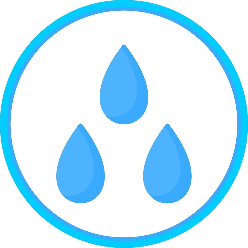 Water Drop Flat Circle Icon vector