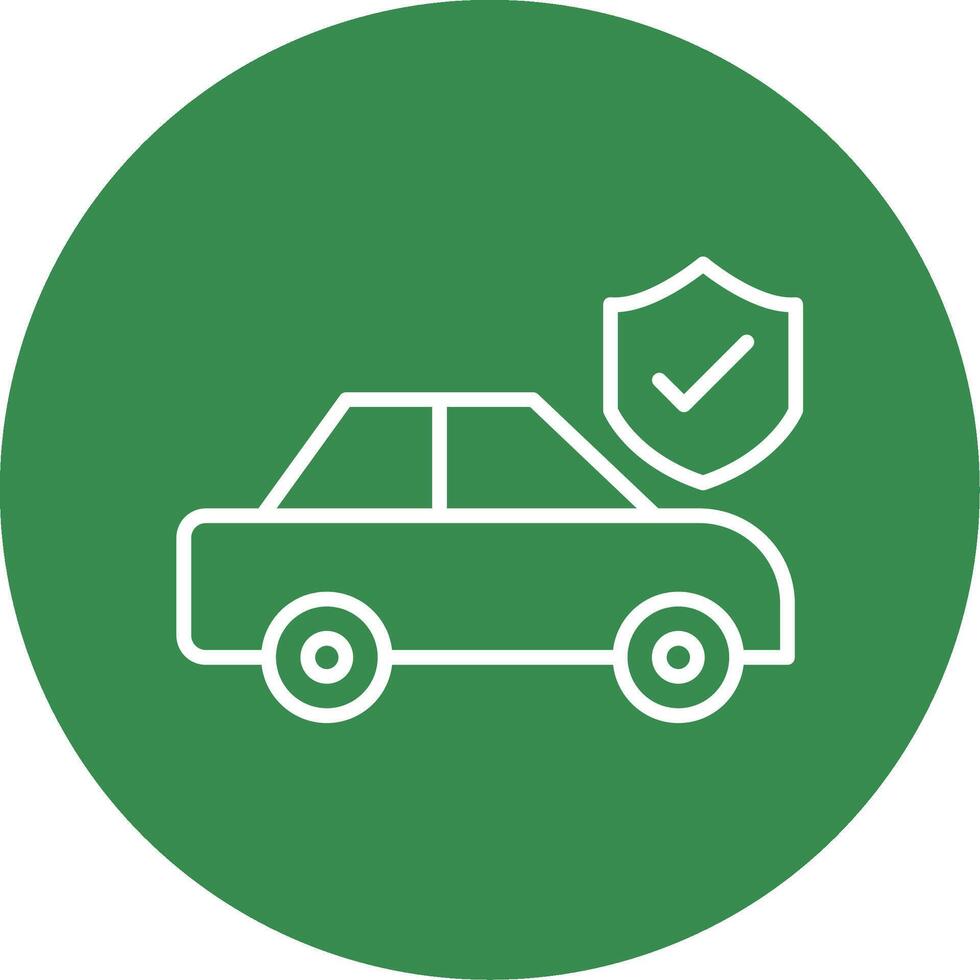 Car Insurance Multi Color Circle Icon vector