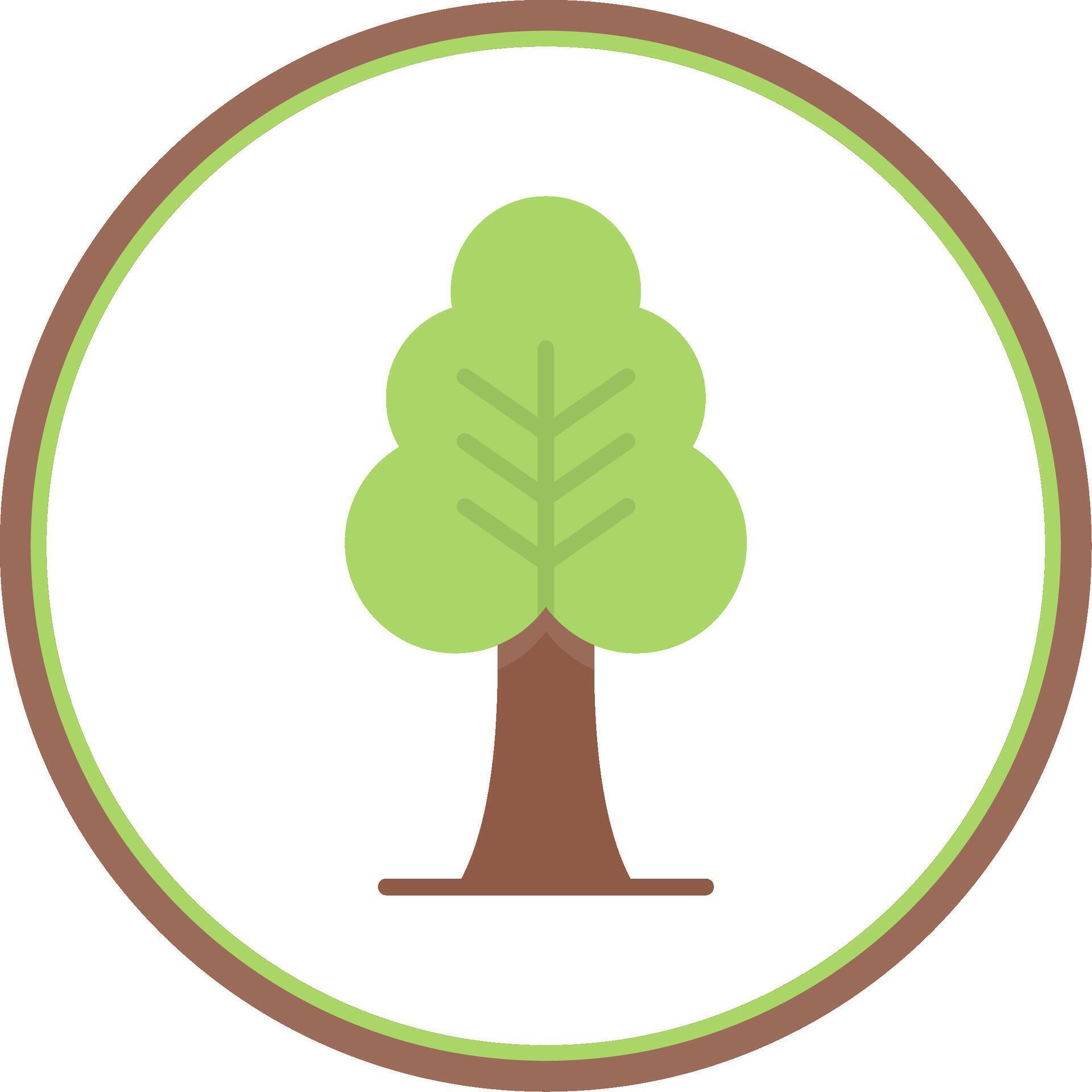 Tree Flat Circle Icon 43607644 Vector Art at Vecteezy