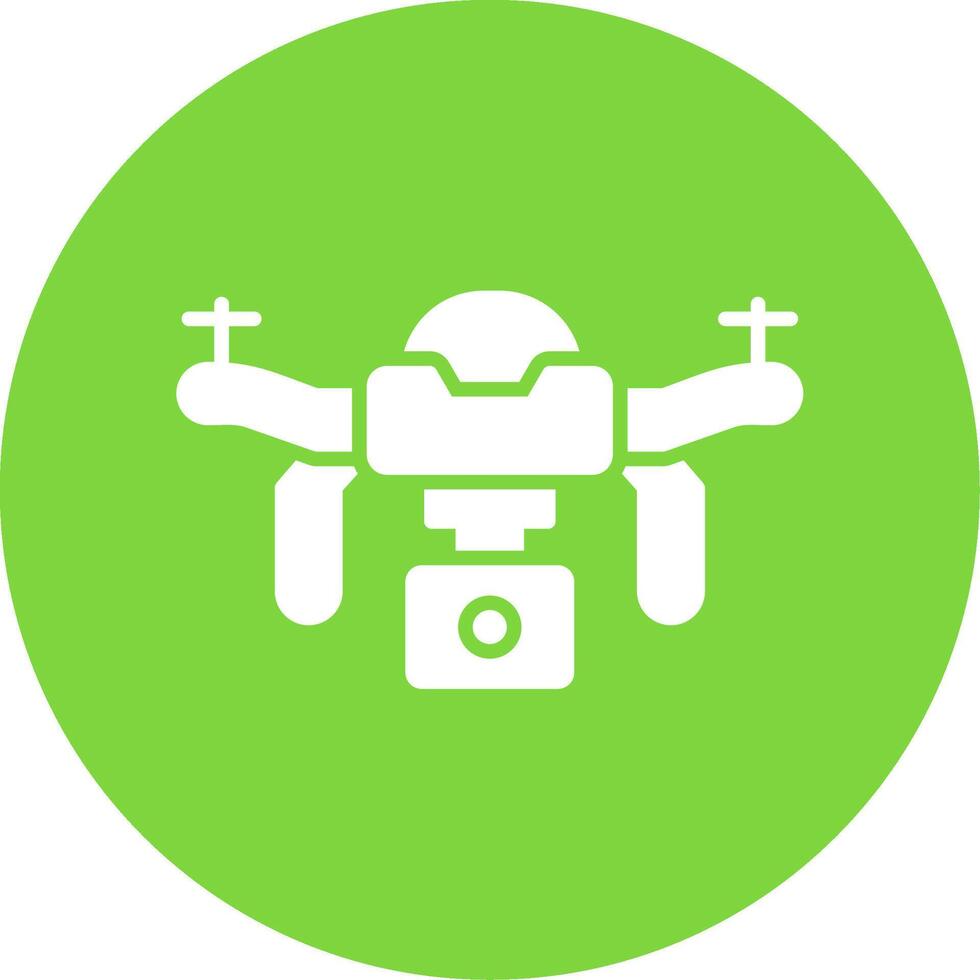Drone Multi Color Circle Icon vector
