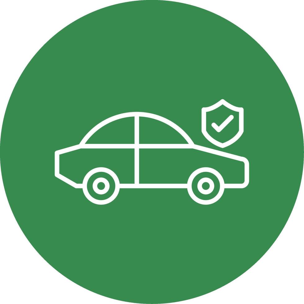Car Insurance Multi Color Circle Icon vector