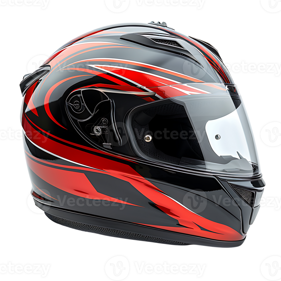 motorbike helmet on isolated transparent background png