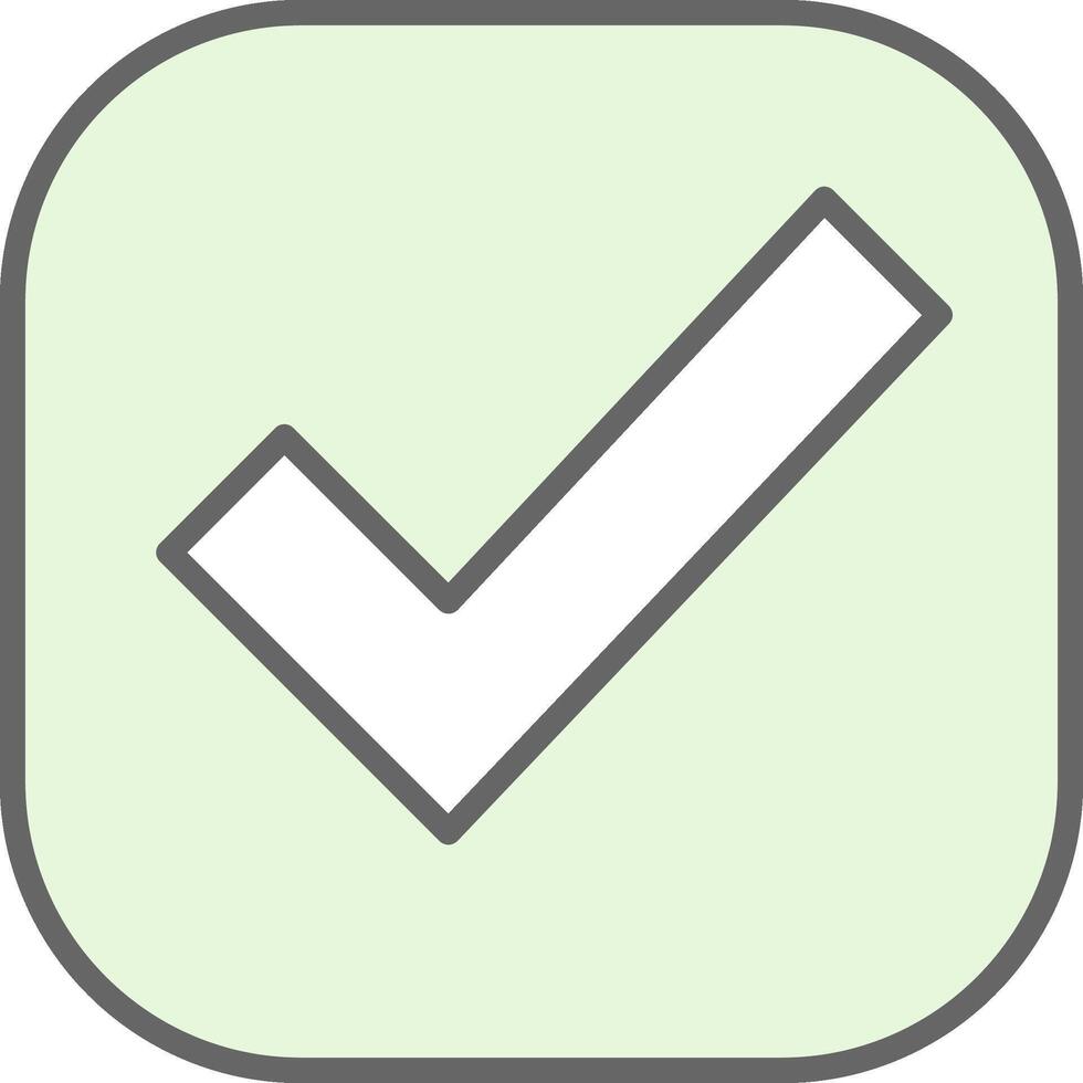 Checkmark Fillay Icon Design vector
