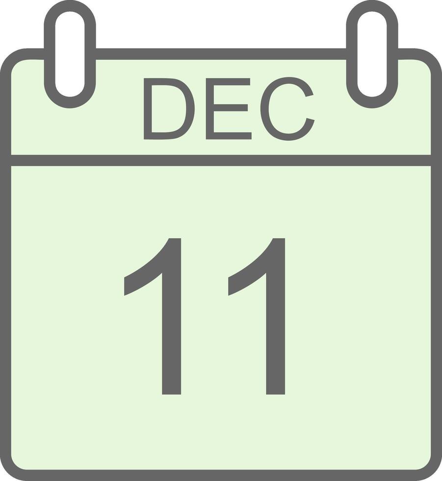 December Fillay Icon Design vector