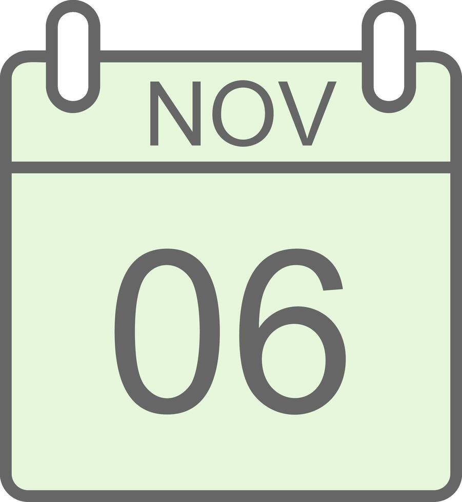 November Fillay Icon Design vector