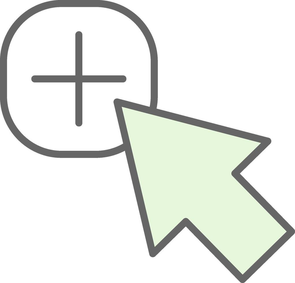 Mouse Cursor Fillay Icon Design vector