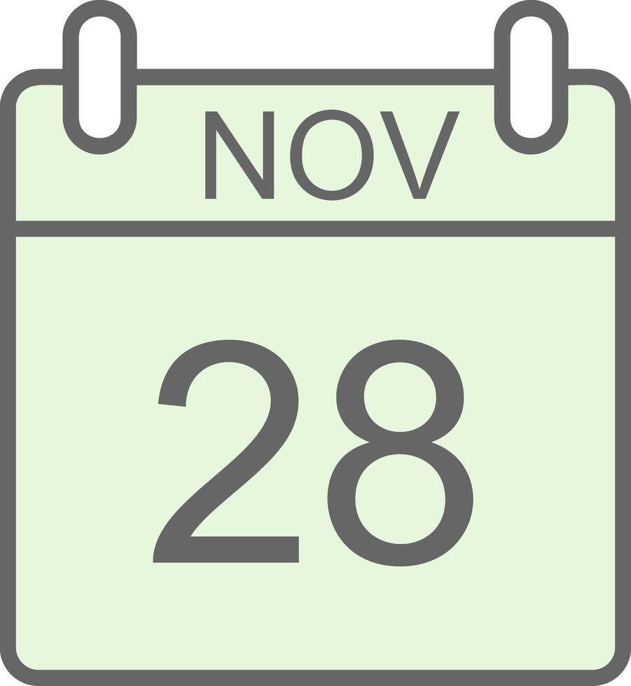 November Fillay Icon Design vector