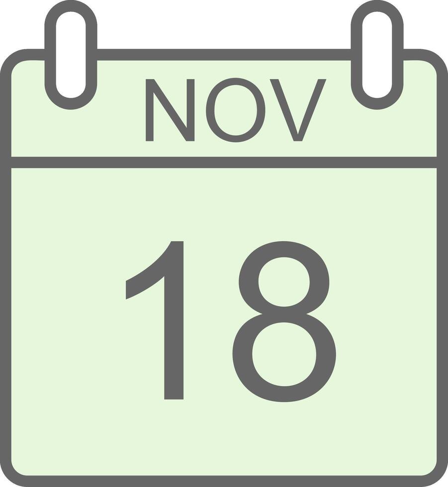 November Fillay Icon Design vector