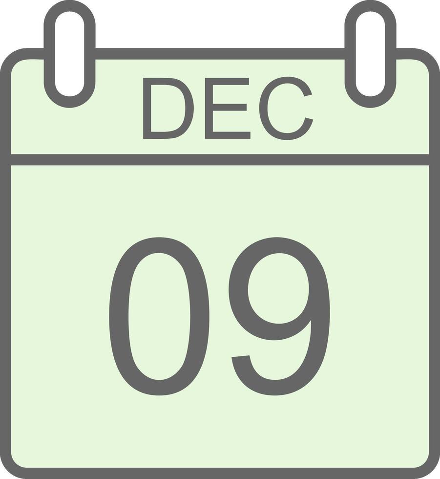 December Fillay Icon Design vector