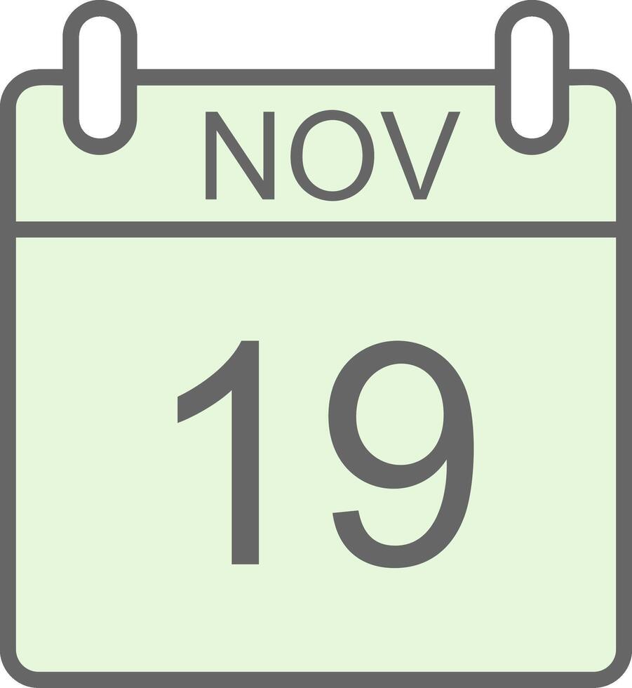 November Fillay Icon Design vector