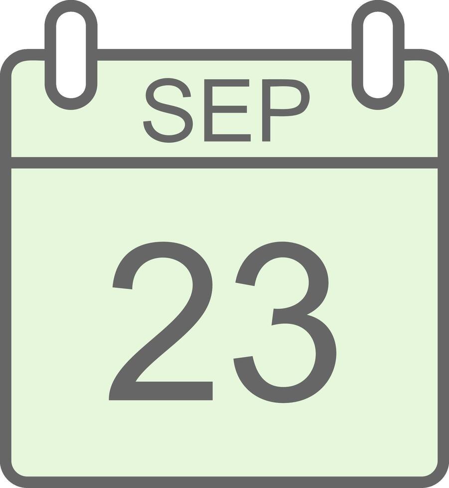 September Fillay Icon Design vector