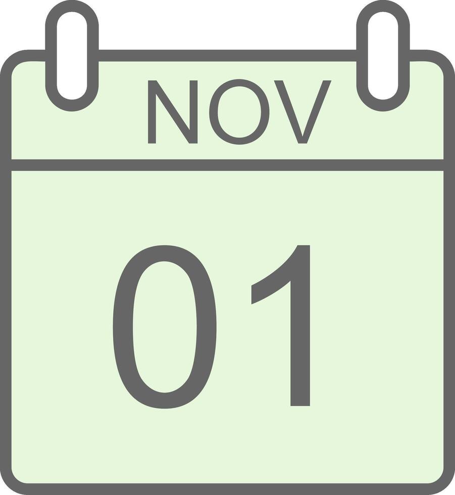 November Fillay Icon Design vector