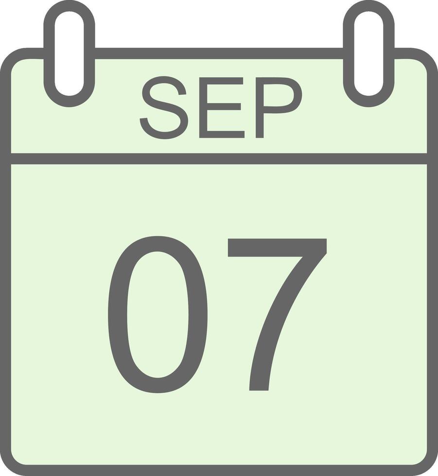 September Fillay Icon Design vector