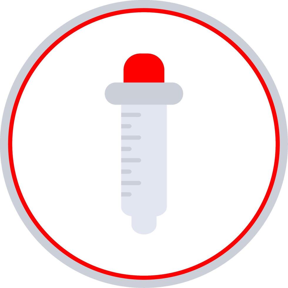 Pipette Flat Circle Icon vector