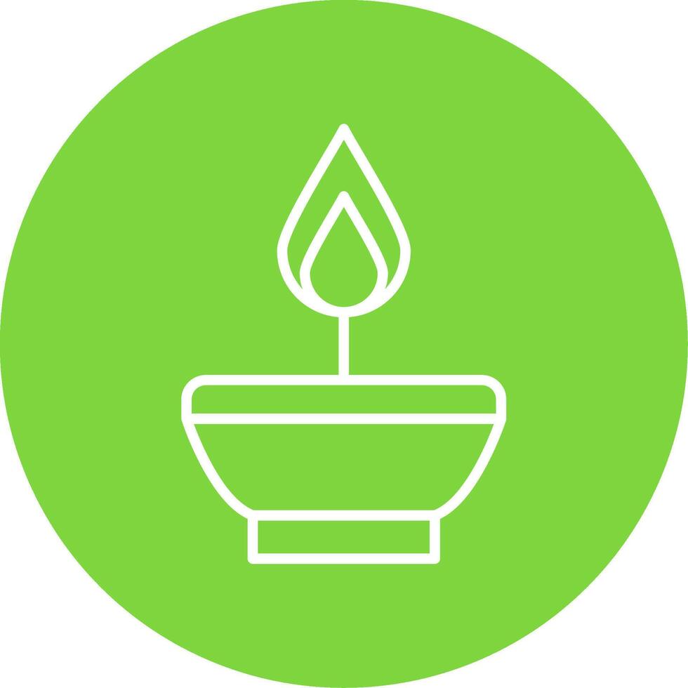 Oil Lamp Multi Color Circle Icon vector