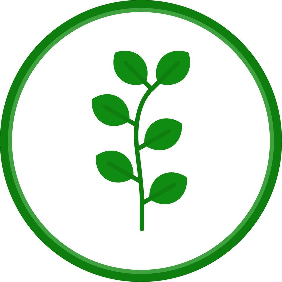 Eucalyptus Flat Circle Icon vector