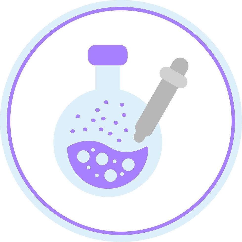 Pipette Flat Circle Icon vector