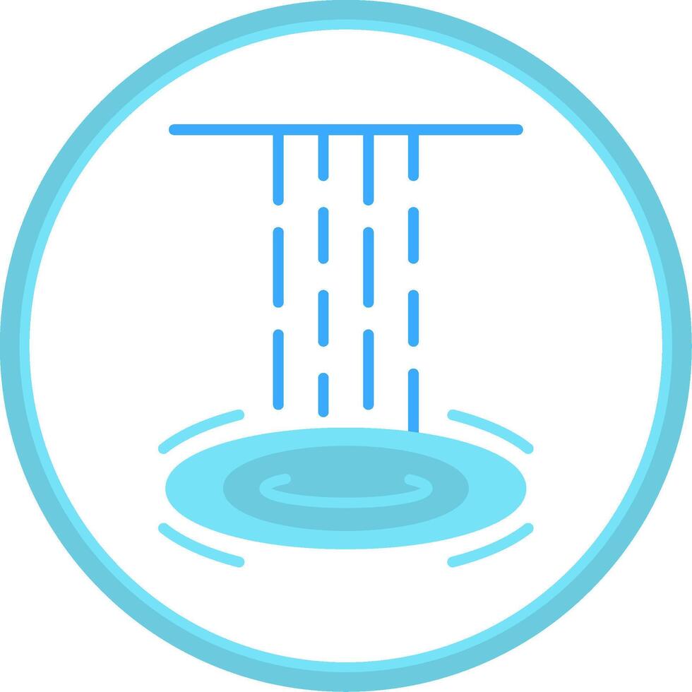 Waterfall Flat Circle Icon vector