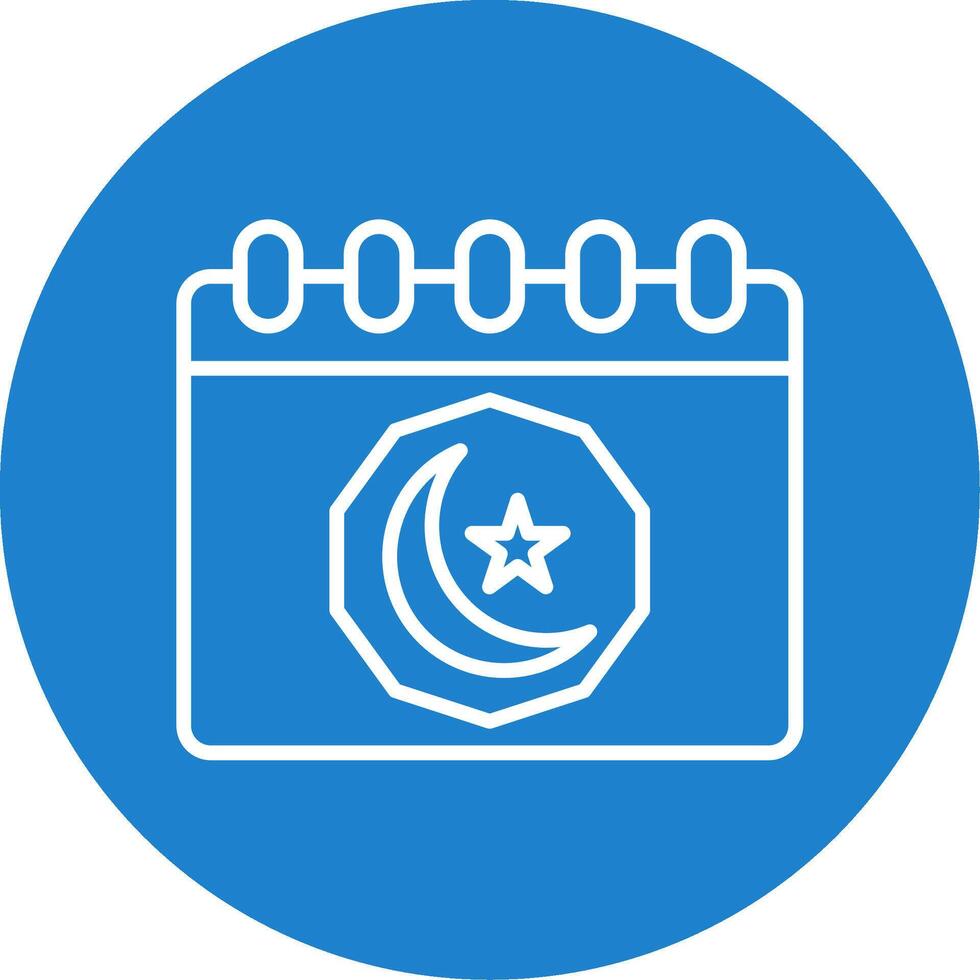 Ramadan Day Multi Color Circle Icon vector