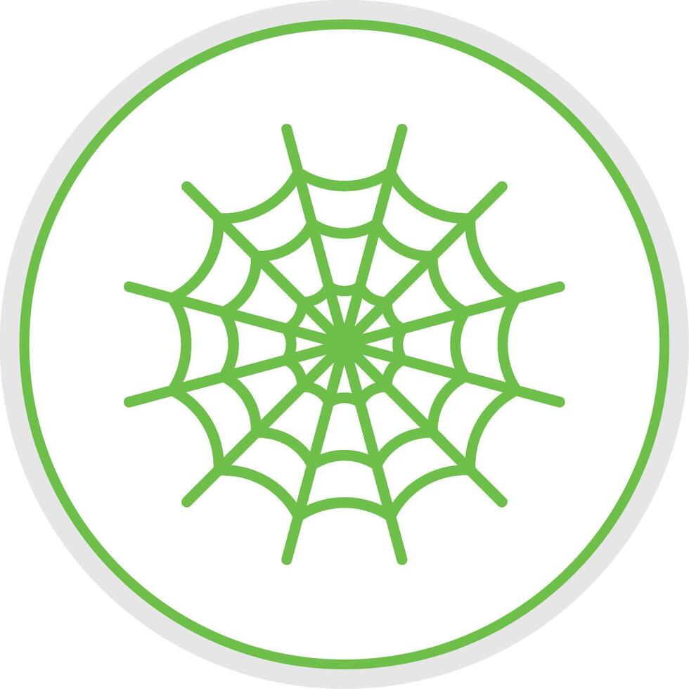 Spider Web Flat Circle Icon vector