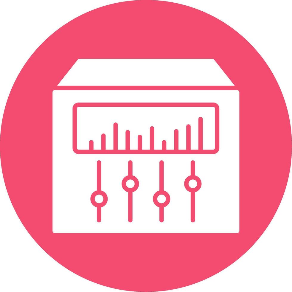 Sound Mixer Multi Color Circle Icon vector