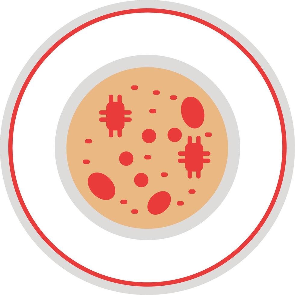 Petri Dish Flat Circle Icon vector