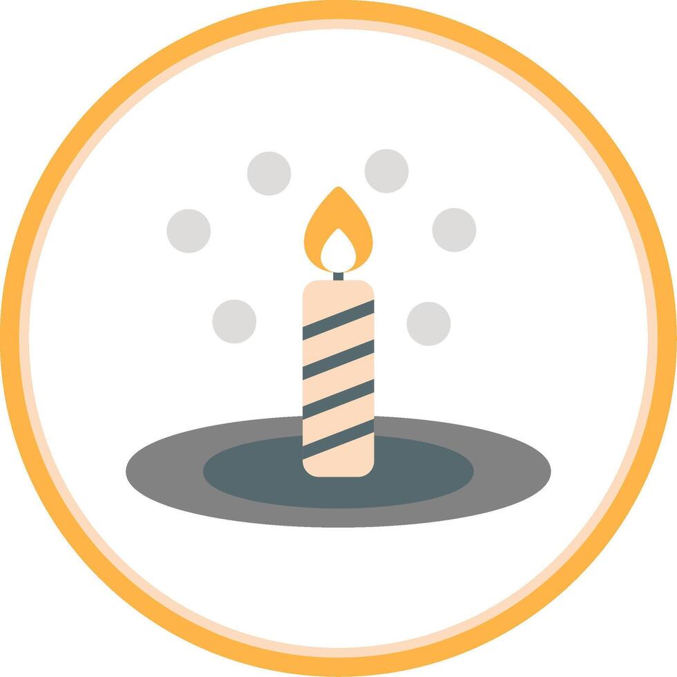 Bunsen Burner Flat Circle Icon vector