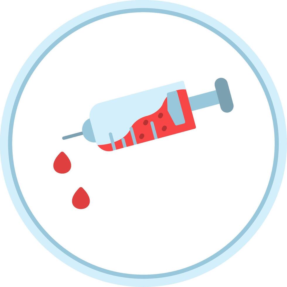 Injection Flat Circle Icon vector