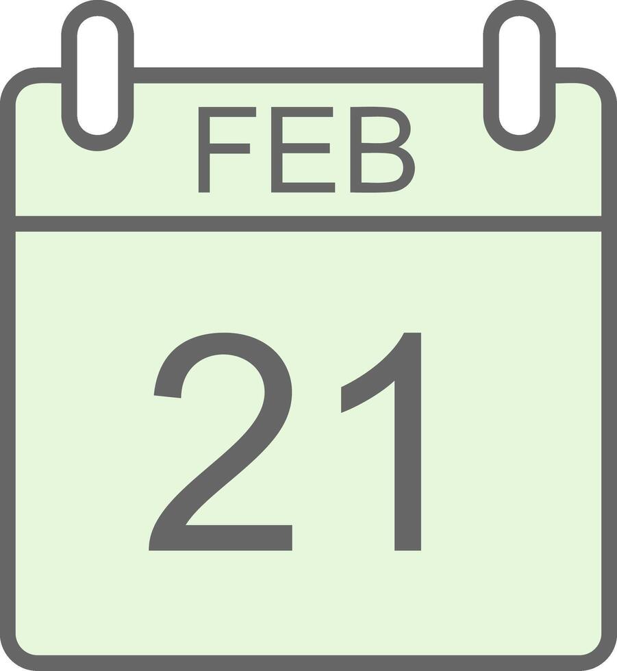 February Fillay Icon Design vector