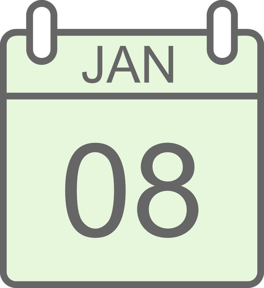 January Fillay Icon Design vector