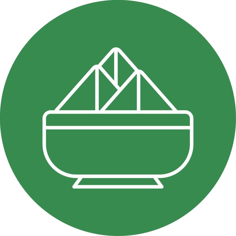 Samosa Multi Color Circle Icon vector