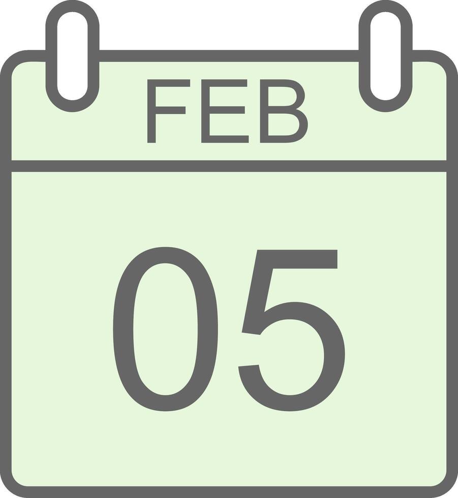 February Fillay Icon Design vector