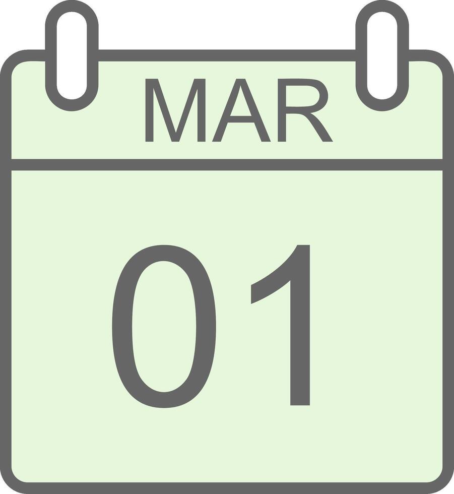 March Fillay Icon Design vector