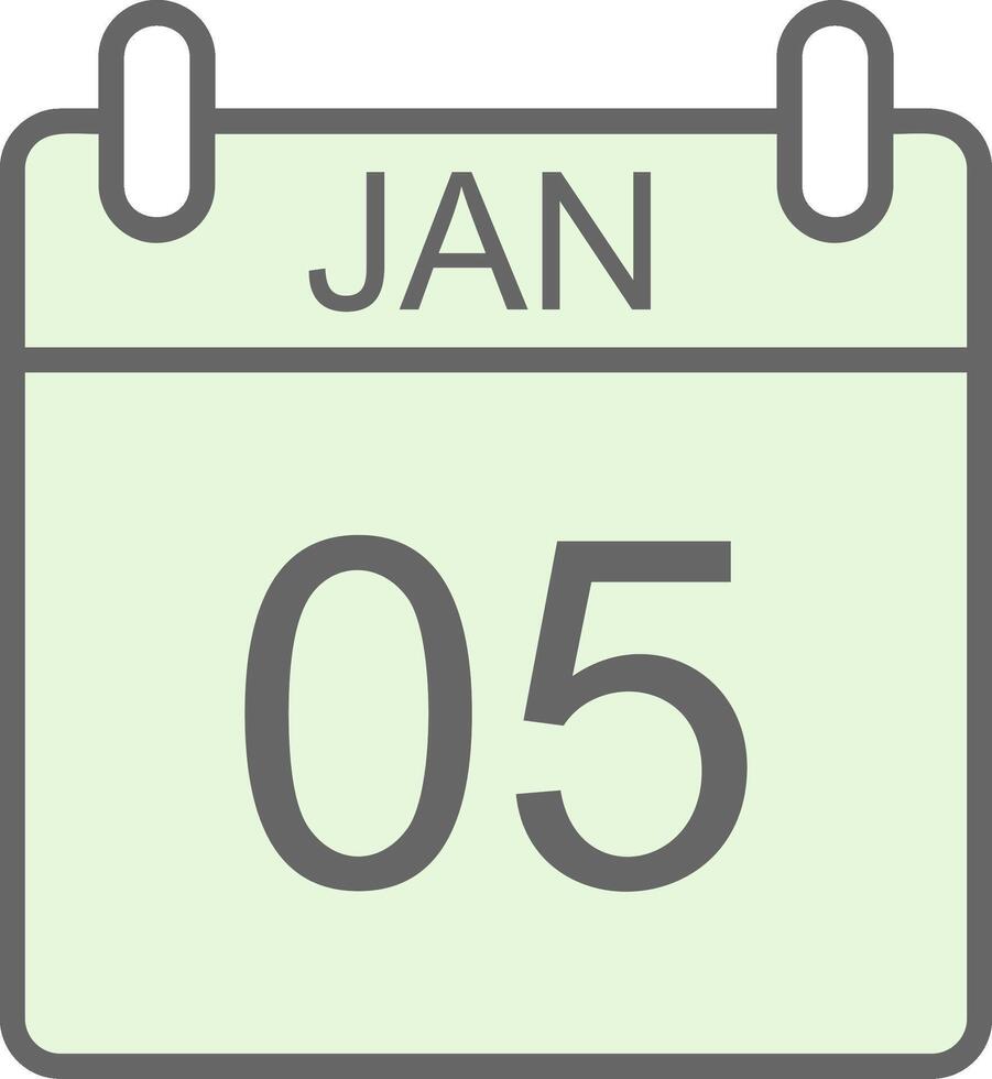 January Fillay Icon Design vector