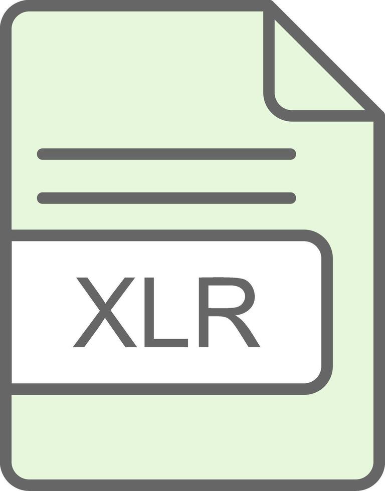 XLR File Format Fillay Icon Design vector