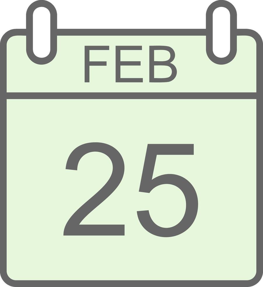 February Fillay Icon Design vector