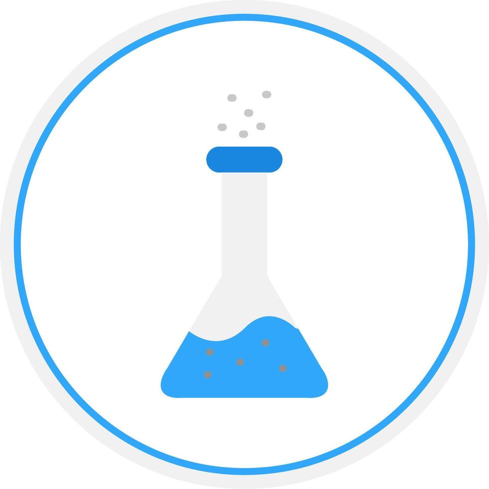 Flask Flat Circle Icon vector