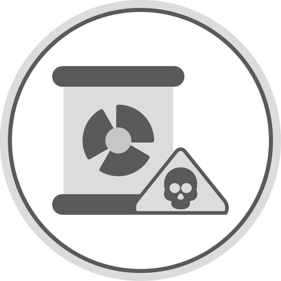 Nuclear Danger Flat Circle Icon vector