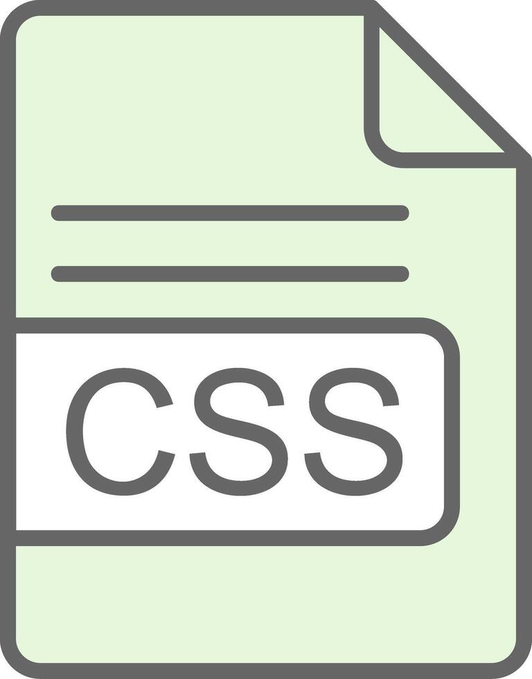 CSS File Format Fillay Icon Design vector