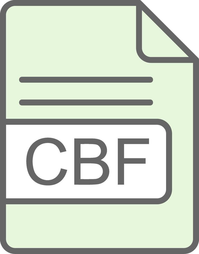 CBF File Format Fillay Icon Design vector