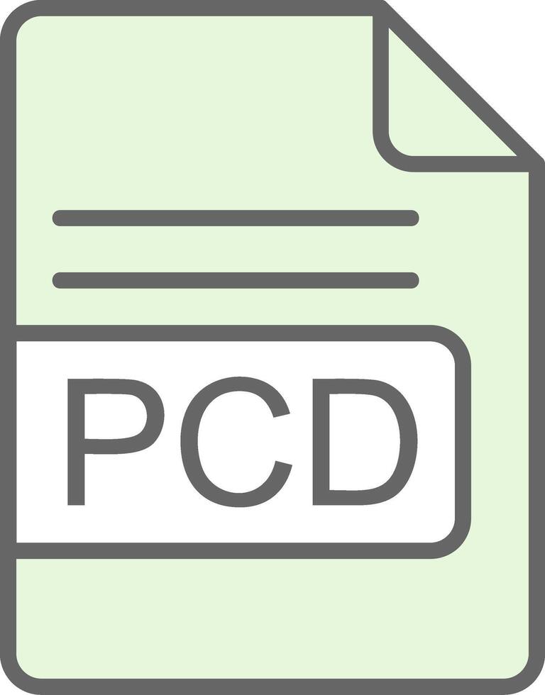 PCD File Format Fillay Icon Design vector