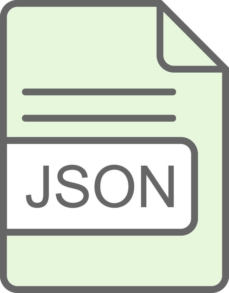 JSON File Format Fillay Icon Design 43608378 Vector Art at Vecteezy