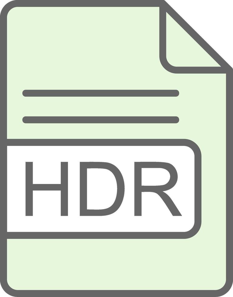 HDR File Format Fillay Icon Design vector